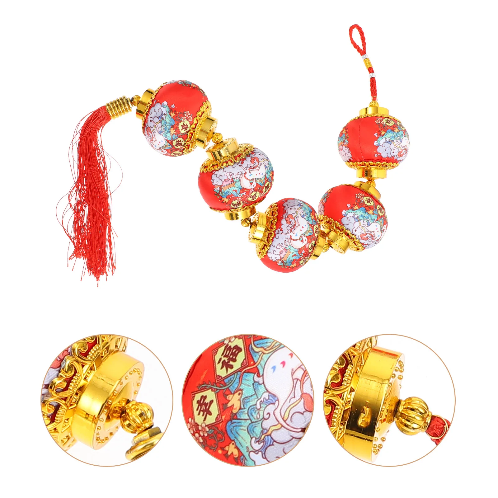 

1Pc Lantern String Ornament Chinese New Year Pendants Spring Festival Decor