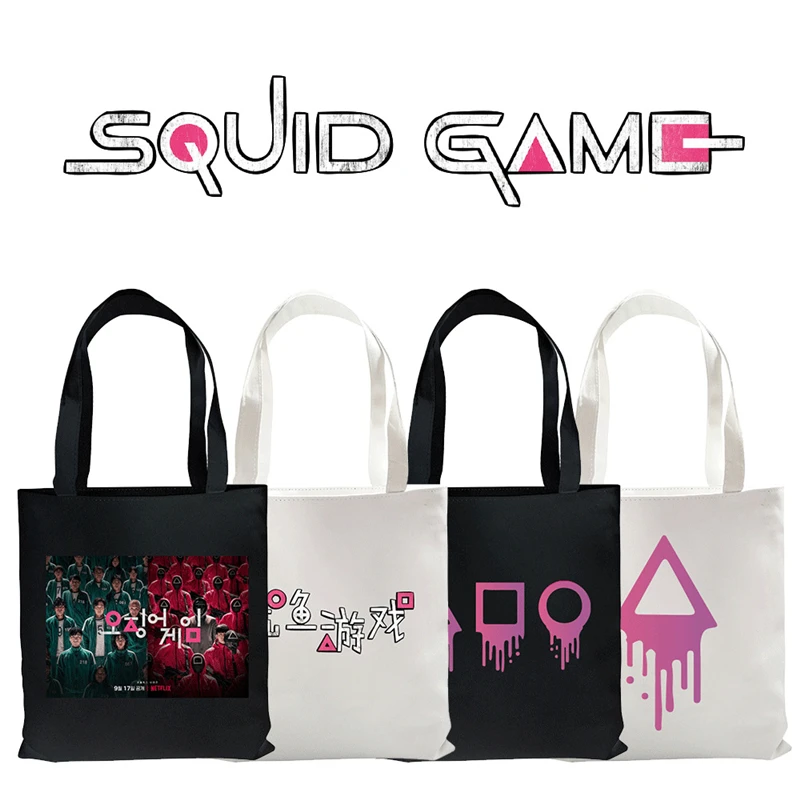 

New Product Squid Game Poster Print Portable Single Shoulder Bag Korean Drama 456six Digital Female Bag