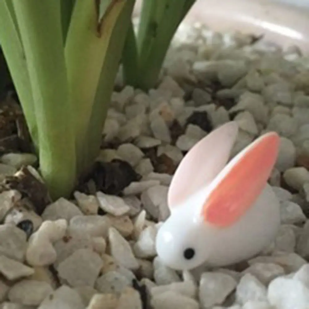 Мини кролик садовое украшение милая миниатюрная фигурка горшок для растений