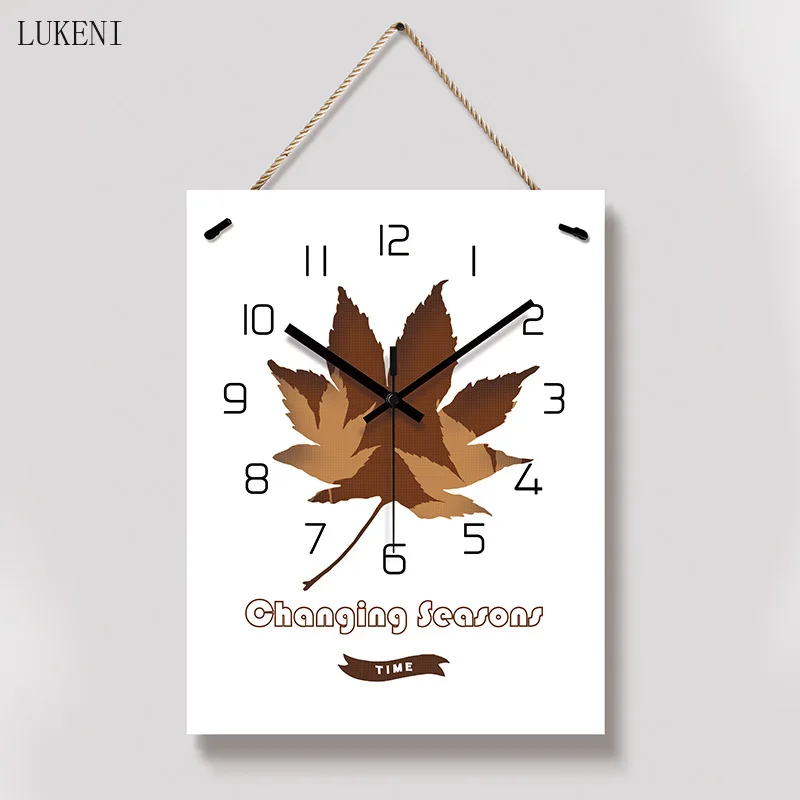 

20 inch European Maple Leaf Folk lanyard wall clock Oversized 15-inch wall clockhome decor wall decor