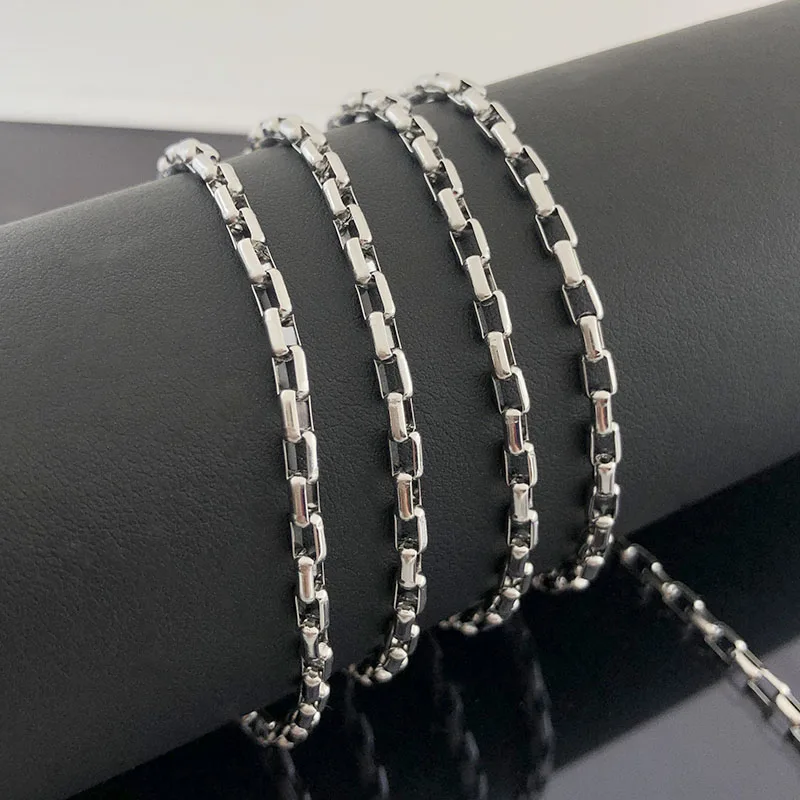 

1M Width 3mm 5.5mm Stainless Long Square Chains for DIY Jewelry Making Accessories Handmade Bracelet Chain Necklace Wholesale