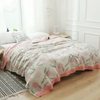 Муслиновое одеяло Junwell, 100% хлопок, дышащее одеяло для кровати, дивана, для путешествий, большое мягкое покрывало