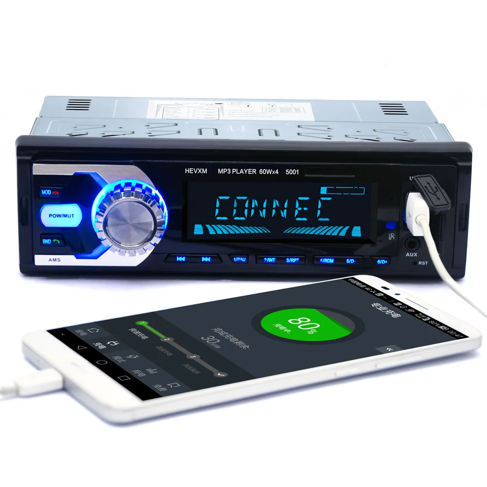Автомагнитола 1 Din mp3-плеер FM аудио музыка USB SD цифровой Bluetooth с разъемом для