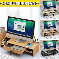 Desk-Holder Shelf Laptop-Stand Wood Desktop Monitor Stand Computer Screen Riser Shelf Plinth Strong Laptop Stand Desk Holder
