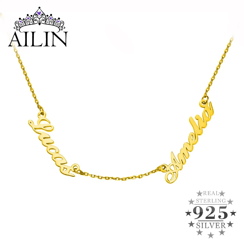 

Ожерелье с подвеской AILIN, индивидуальное, 2 имени