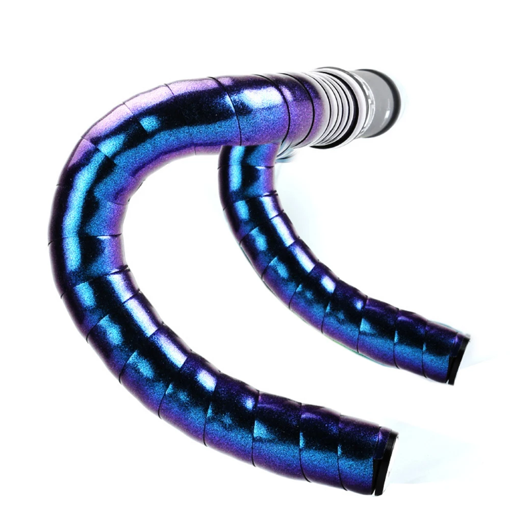 

2pcs Mountain Bike PU + EVA Color-changing Anti-skid Belt Handlebar Straps Handlebar Straps Bicycle Grip Winding Straps