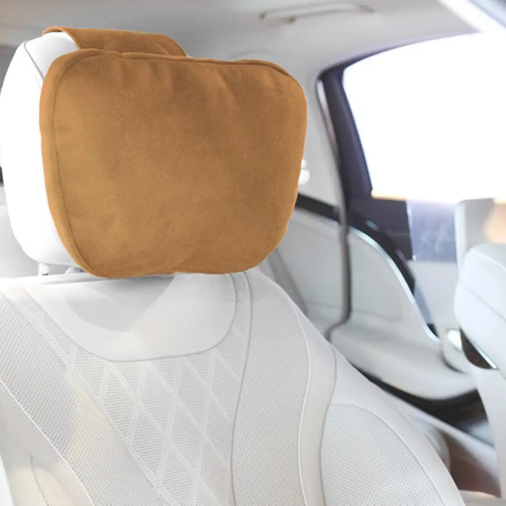 

Car Headrest Soft Pillow Suede Fabric Comfortable Neck Pillow Seat Cushions Support For Universal Cushion Headrest Car Neck