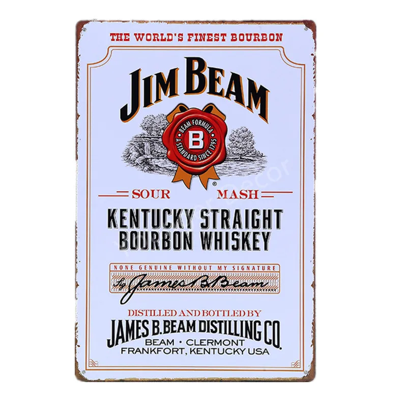 YD1481AI Jim Black Beer Jennessee виски винтажные металлические знаки Наклейка на стену для бара паба клуба человек пещера декоративные тарелки Олово плакат YI-067 - Цвет: YD1481AI