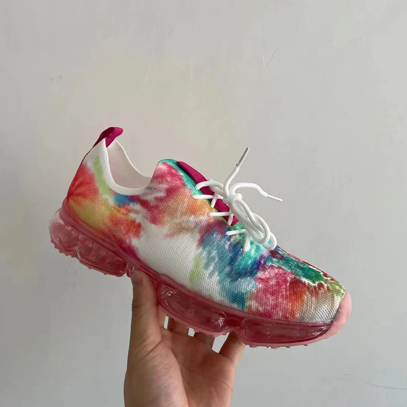 

Fashion Women Vulcanized Shoes Comfort Lace Up Sneakers Unique Colorful Woman Casual Breathable Shoe Ladies Plus Size 35-43