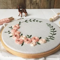simplicity diy flowers alpaca pattern embroidery starter kit needlework tools printed sewing craft set round cross stitch kits