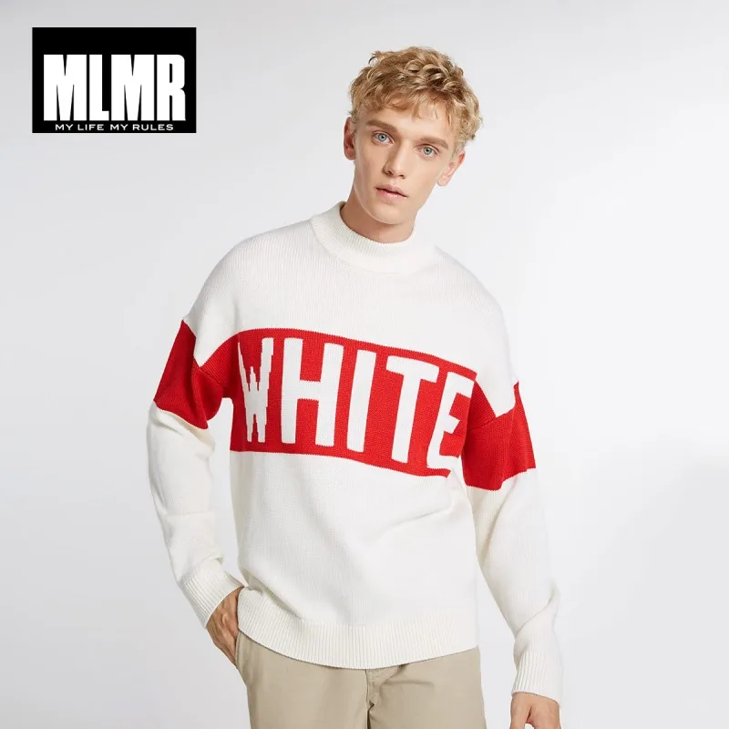 Мужской шерстяной свитер JackJones трикотажный пуловер оверсайз с надписью 218425522 |