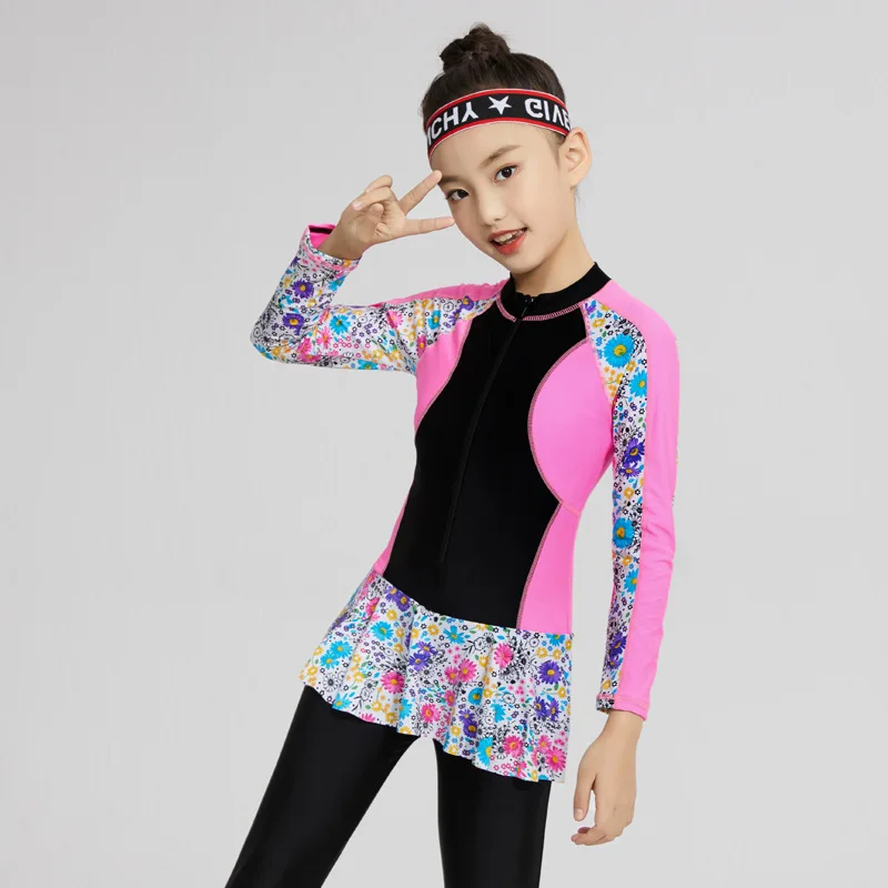 Купальник женский с длинным рукавом на молнии спереди | Спорт и развлечения