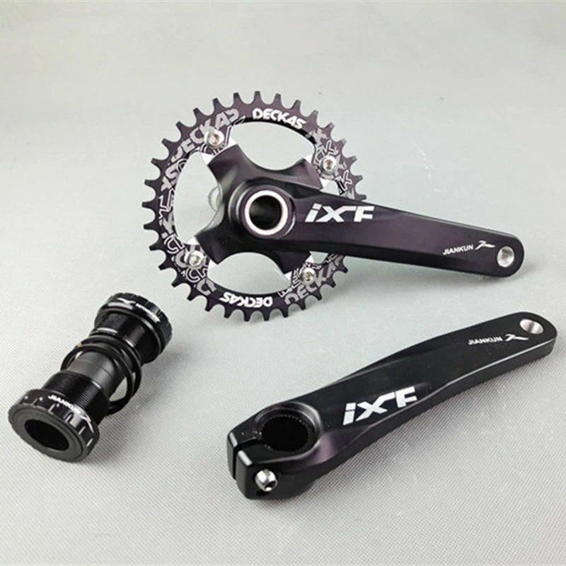 

IXF MTB Road Bike Bicycle Crankset BCD104 Cranks Arm & Bottom Bracket &Chainring Universal Replacement Parts
