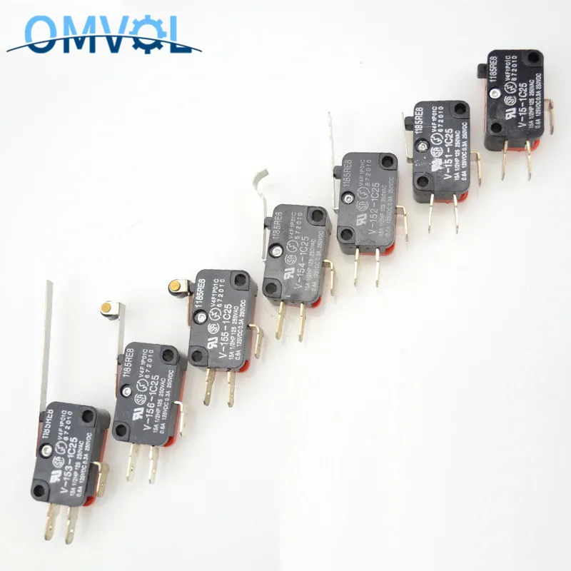 Микро концевой выключатель с Roller Lever V-15 V-151 V-152 V-153 V-154 V-155 V-156-1C25