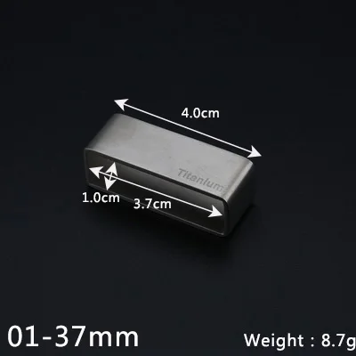 01-37mm Meetee 1 шт. Высококачественная пряжка для ремня из чистого титанового сплава, Антиаллергенная Пряжка, зажим для головы для украшения джинсов, кожевенные изделия, аксессуары - Цвет: 01-37mm