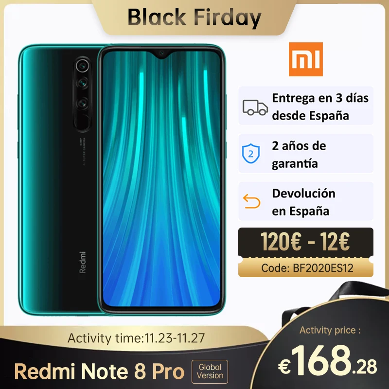 Смартфон Xiaomi Redmi Note 8 Pro глобальная прошивка 6 ГБ 128 (камера 64 мп Android Nuevo Mobile) MTK Helio G90T