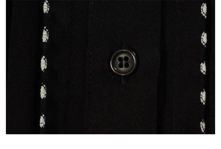 

2021 Spring Women High quality 93% Silk stripe Shirts Chic women elegant black blouses Top C793