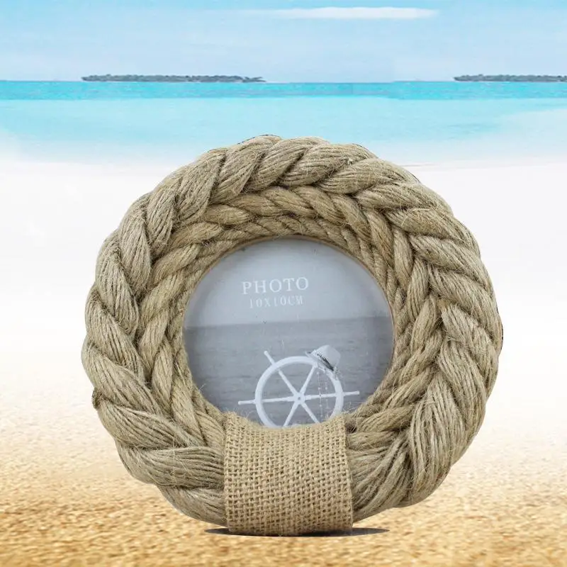 4/6/7 дюйма винтажная натуральная пеньковая веревка фоторамка Американская
