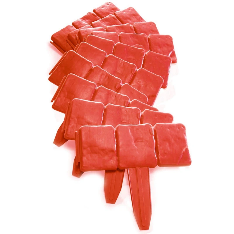 10 шт. оранжевый красный сад забор окантовка мощеный камень эффект PP лужайка