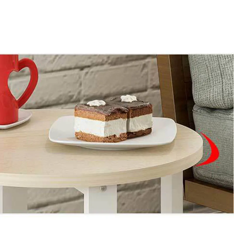 Современный деревянный журнальный столик для кровати круглый маленький