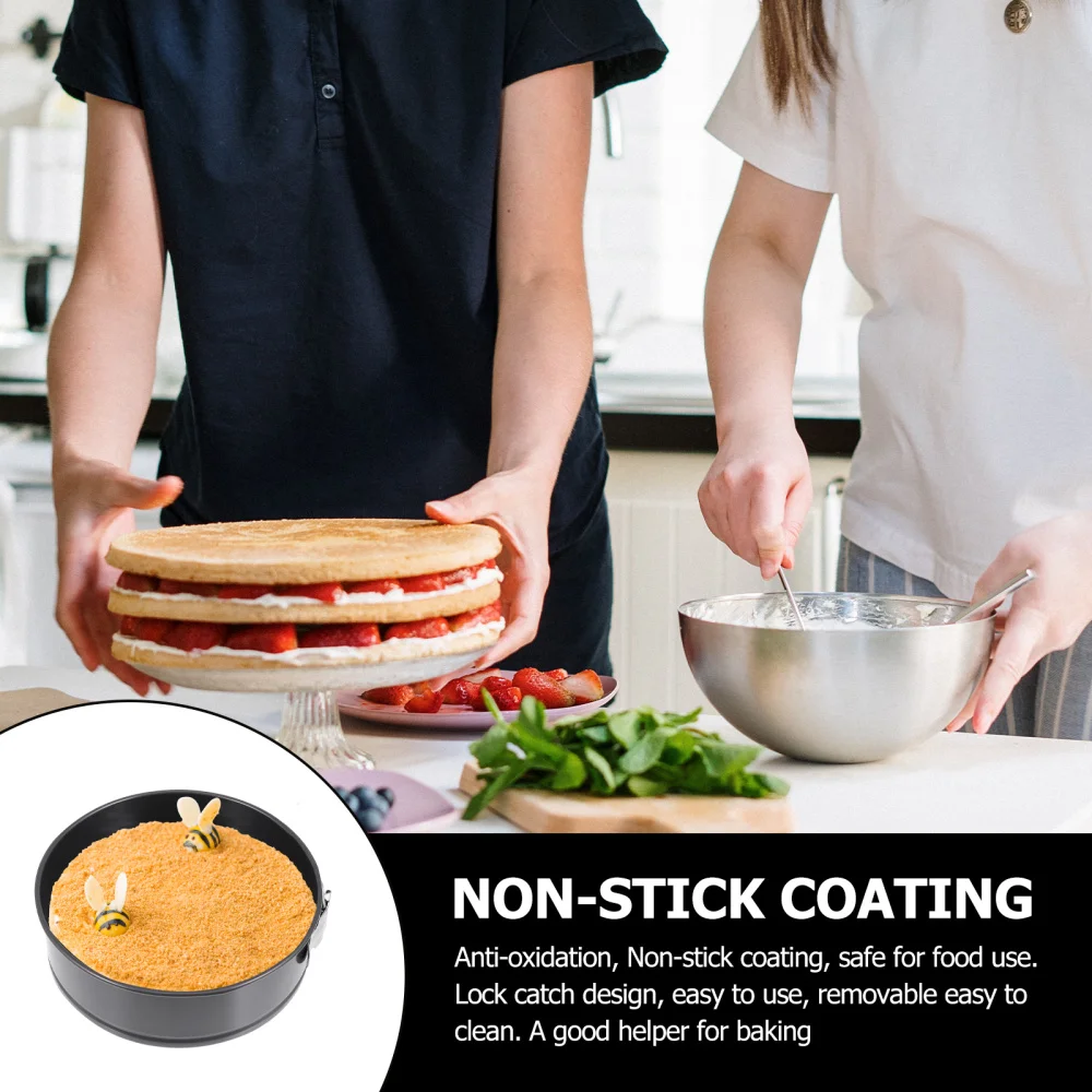 

3Pcs Carbon Steel Lock Non-stick Baking Pan Carbon Steel Household Cake Mold
