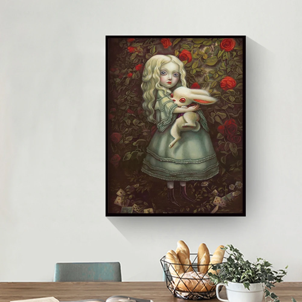 5D кукла с большими глазами мультяшный серийный узор полноразмерная Алмазная