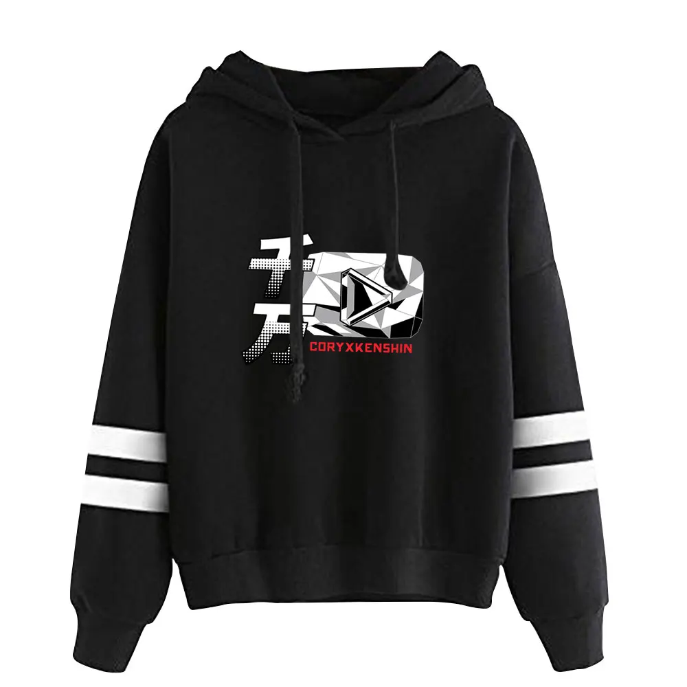 

Coryxkenshin DIAMOND PLAY BUTTON Harajuku street style sunset curve hoodie tops