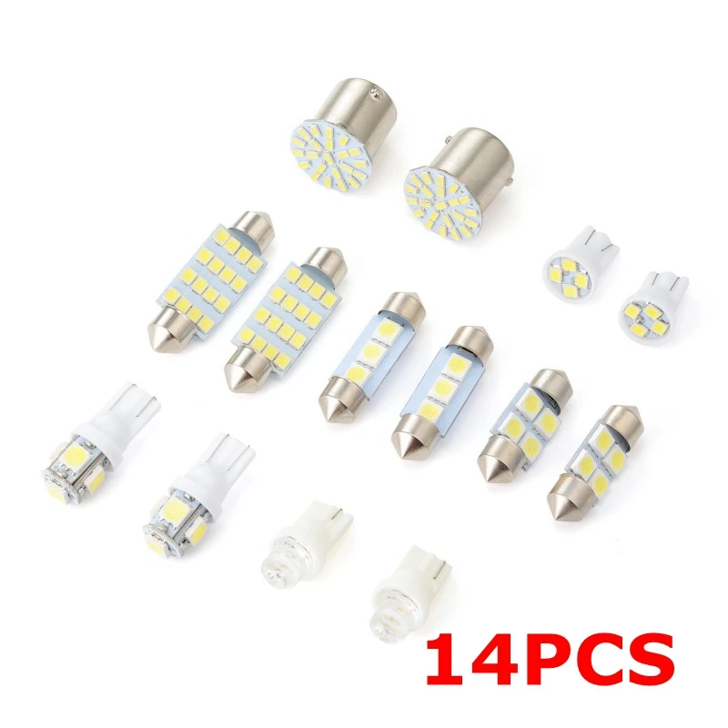 14 шт./лот LED 1157 T10 31 36 мм Автомобильная внутренняя карта Купол номерного знака