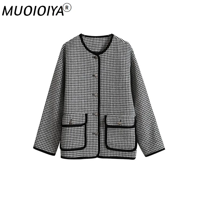 

Женский шерстяной твидовый Блейзер, винтажный клетчатый длинный твидовый блейзер в клетку, роскошная дизайнерская одежда для осени и зимы, ...