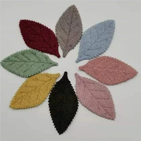 10 pcs double sided simulation leaves flowers materials diy crafts sewing hair accessories garment hairpin bb clip decorations