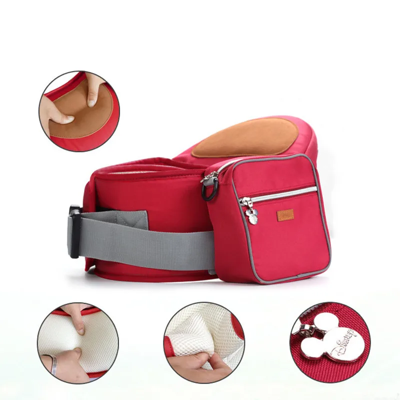 Дисней Микки Минни Baby Carrier Хипсит(пояс для ношения ребенка) Дети младенческой хип ремень рюкзак Хипсит Рюкзак-кенгуру ходунки
