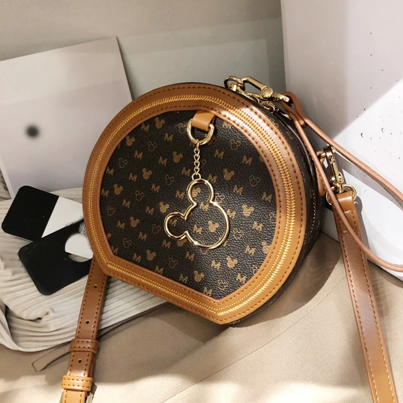 

Brand Cooperation Small Round Barrel Handbag for Women 2020 New Retro Single Shoulder Messenger Bags Ladies Purses and Handbags