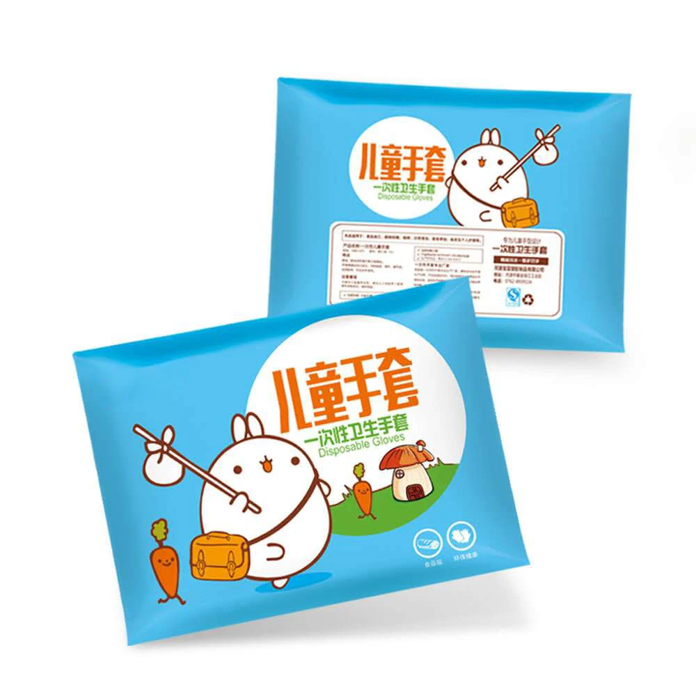 Детские одноразовые перчатки без порошка пищевого класса латекса XS для детей 4-12