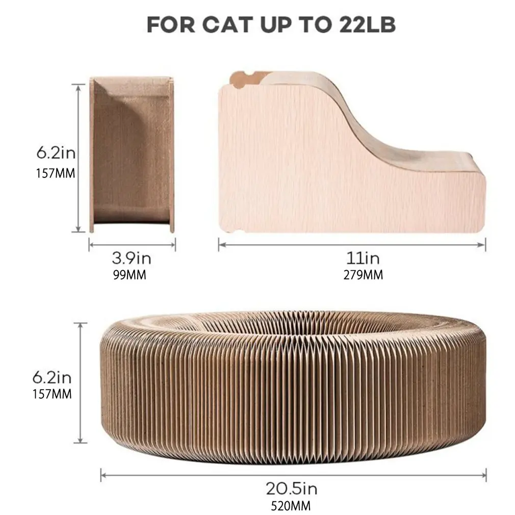 

Paper cat scratching board accordion nest breathable cat litter foldable cat bowl grinding claw rub itching weapon