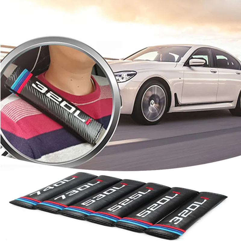 

Автомобильный ремень безопасности для BMW 730Li 740Li 530Li 520Li 320Li 525Li, наклейка из углеродного волокна, чехол для ремня безопасности, наволочка, Стай...