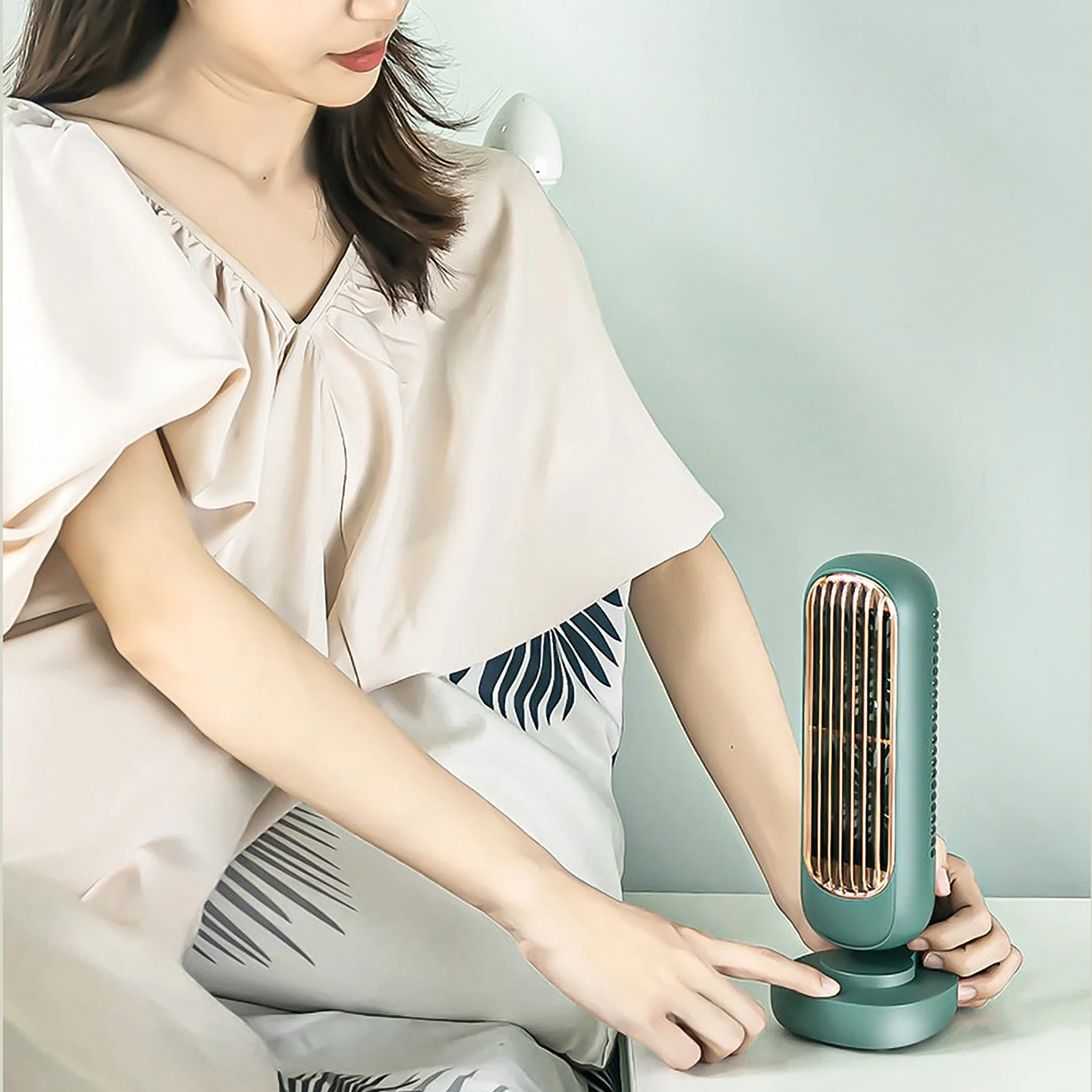 Маленький настольный башенный вентилятор с 3 скоростями портативный