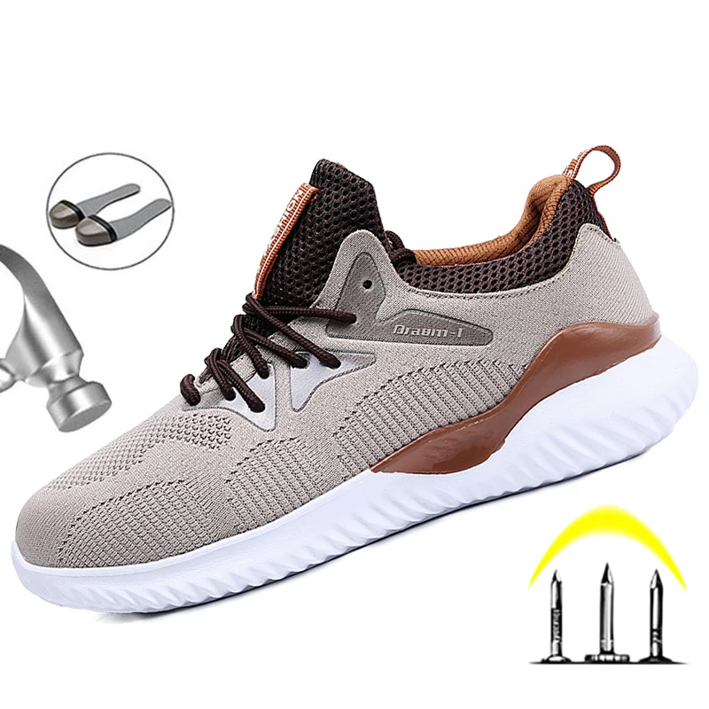 

Lightweight Male Safety Shoes Steel Toe Work Safety Boot Men Breathable Working Shoes For Men Shoes Indestructible Shoes Male
