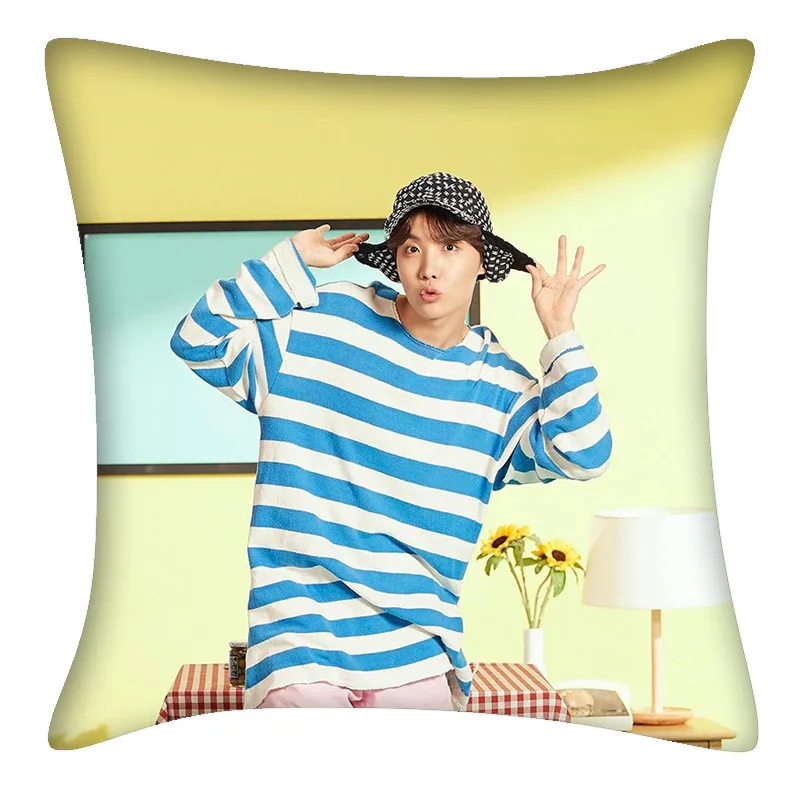 KPOP Подушка Bangtan подушка для мальчиков постельные принадлежности карта душа K-pop Home Bangtan Boys квадратная подушка с одной стороны - Цвет: 16