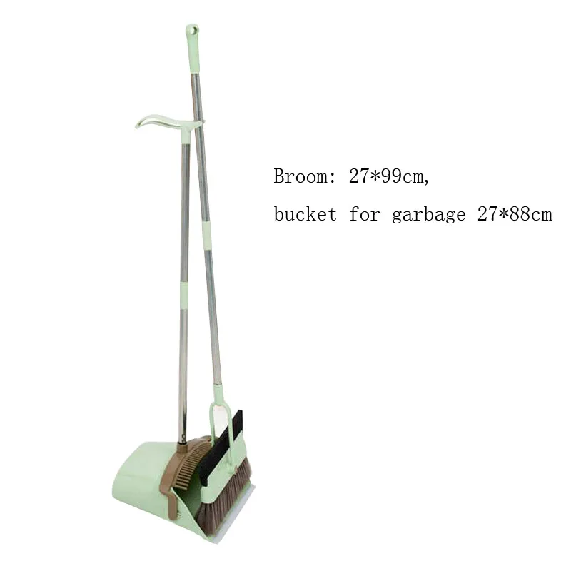 

Multifunctional 2 In 1 Broom Dustpan Cleaning Set 180 Degree Rotating Broom Head Wiper Windproof Dustpan Soft Fur Brush Robot