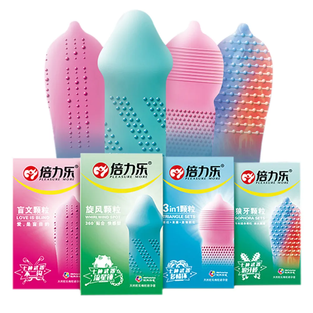 Шипованные презервативы для мужчин 40 шт. в горошек рукав пениса натуральный