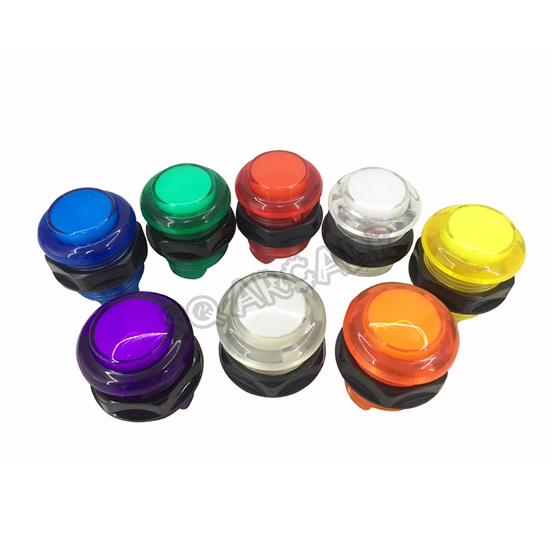 

24/28 мм led кнопочный аркадная игра машины play 5v 12v Круглый встроенный микро-переключатель светодиодные лампы 7 видов цветов с подсветкой rgb BL кн...