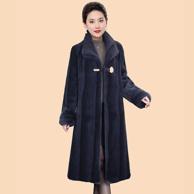 Women real mink coats female mink fur coat genuine long fur coat ladies winter clothes oversize 6xl 5xl 7xl natura fur coats