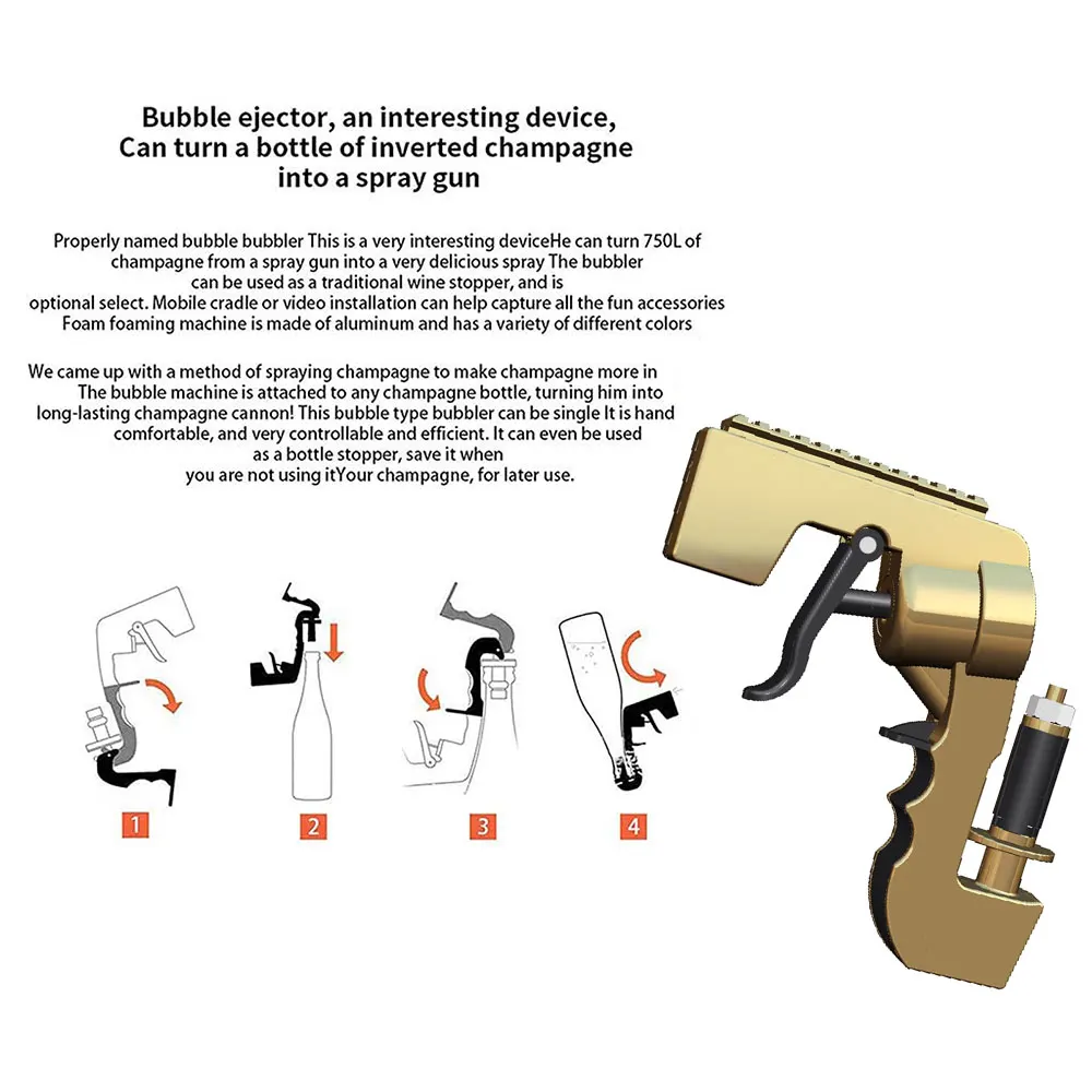 Пистолет для шампанского вакуумный распылитель бутылок пива клуба вечеринки