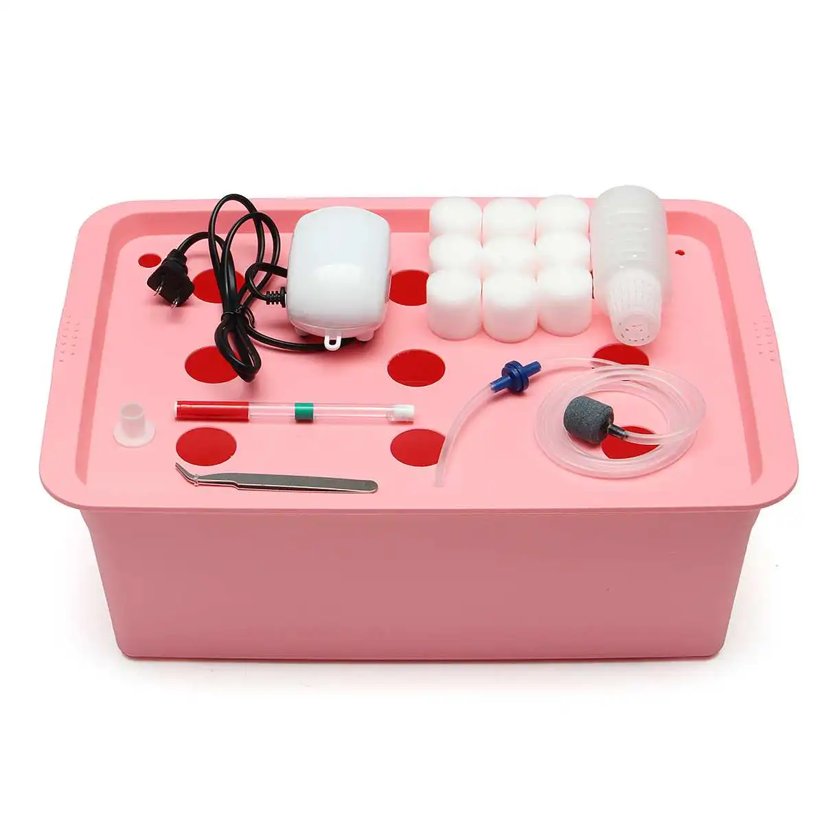 110 В Комплект гидропонной системы с 9 отверстиями DWC аэробная система для