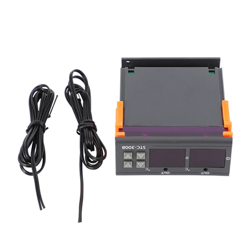 

Stc-3008 110-220V Dual Digital Thermostat Temperature Controller For Incubator Thermostat Hygrometer Dehumidifier Humidistat
