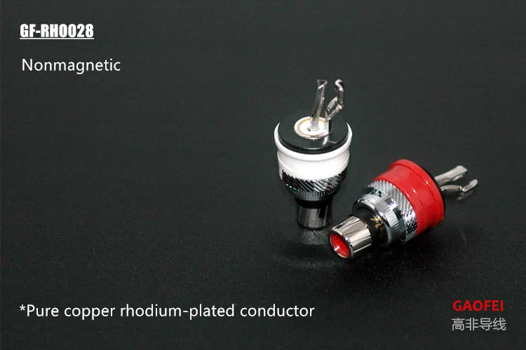 

4pcs Free shipping GAOFEI HIFI audio amplifier tube pure copper/rhodium-plated RCA female seat/lotus seat