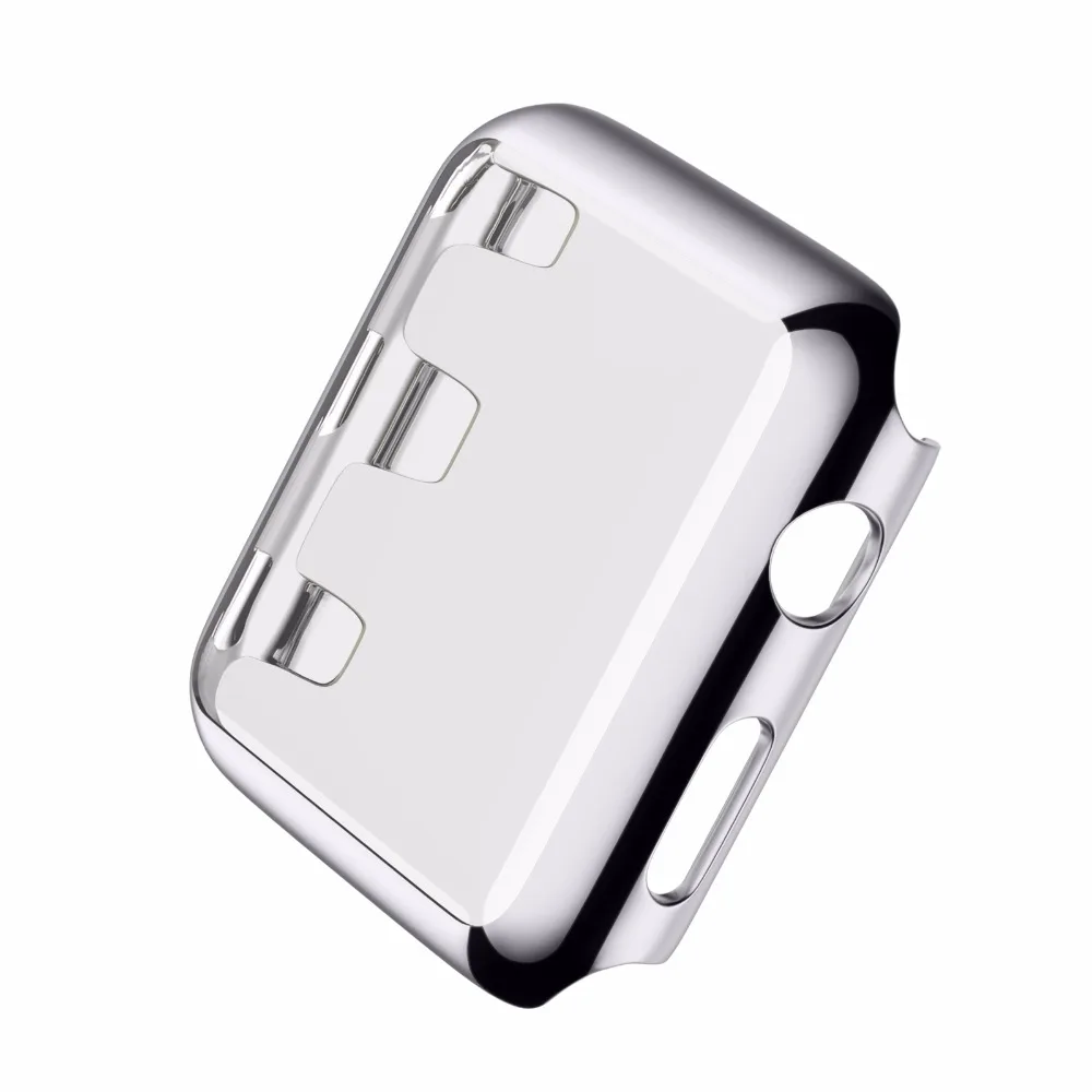 Чехол из поликарбоната для Apple Watch 4, 3 ремешка, защитная лента для экрана 42 мм, 44 мм, 38 мм, 40 мм, защитная пленка 44