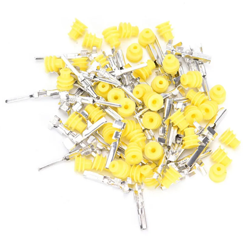 Automotive waterproof connectors Xenon lamp connector for car 5 sets Kit 1P 2P AMP 1.5 male and female Plug | Запчасти для авто
