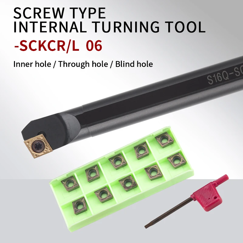 -SCKCR Turning Tool S07K/S08K/S10K/S16Q-SCKCR06 Internal Lathe Boring Bar Tools For CCMT06 Turning Carbide Inserts