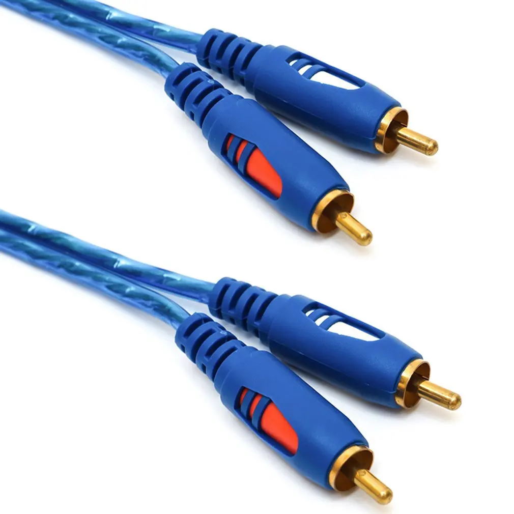 Звуковой кабель 2RCA 1 5/3/5 м устойчивый к окислению дизайнерский Штекерный КАБЕЛЬ